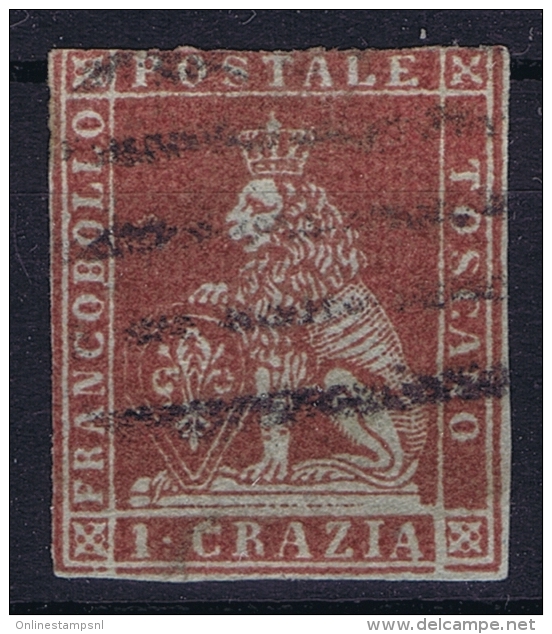 Italy  Toscana 1851  Sa  12, Mi.12  Used Obl. - Toscana