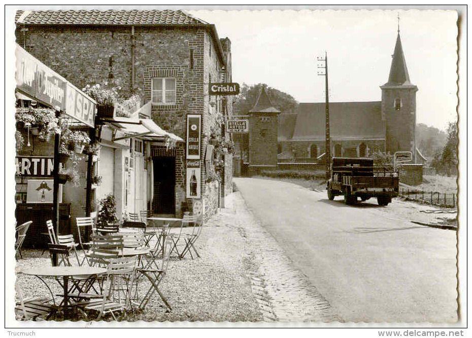 E3768  - FOURON - SAINT - PIERRE  -  Village *café*publicité Jupiler - SPA - Stella Artois - Martini - Coca Cola*camion* - Voeren