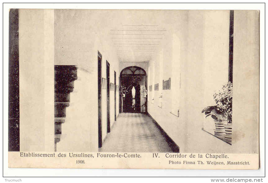 E3475  -  FOURON - LE -COMTE  -  Etablissements Des Ursulines  - 4. Corridor De La Chapelle  *1908* - Voeren