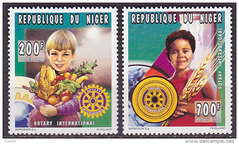 Série De 2 TP Neufs ** N° 859/860(Yvert) Niger 1996 - Anniversaire Du Rotary International - Niger (1960-...)