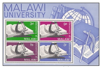 Malawi,  Scoitt 2014 # 36a,  Issued 1965,  S/S Of 4,  MNH,  Cat $ 4.25,  Education - Malawi (1964-...)