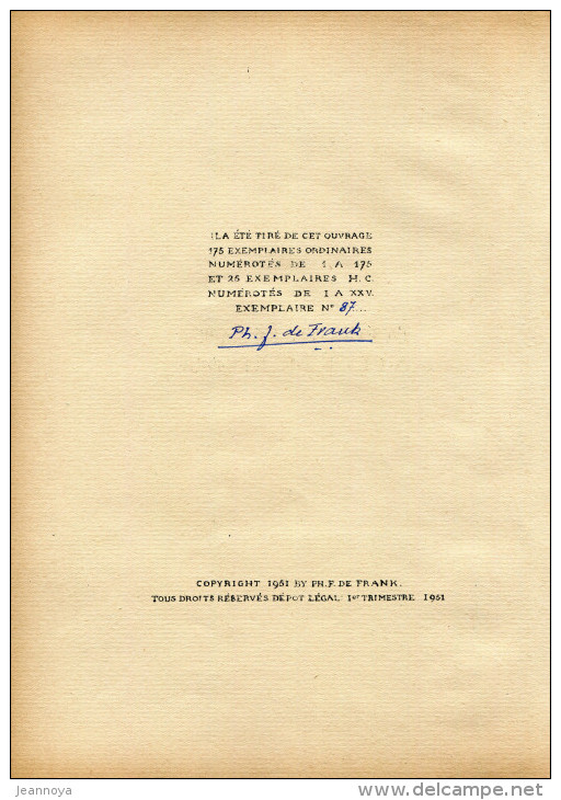 FRANCK Ph. F. DE.- LA DYNASTIE DE NAPLES A CESSÉ DE RÉGNER, ARMÉES FRANCAISES DANS LE ROYAUME DE NAPLES & A CORFOU - RRR - Bibliographies