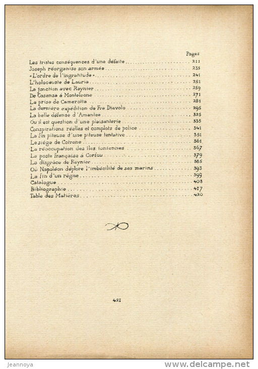 FRANCK Ph. F. DE.- LA DYNASTIE DE NAPLES A CESSÉ DE RÉGNER, ARMÉES FRANCAISES DANS LE ROYAUME DE NAPLES & A CORFOU - RRR - Bibliographies