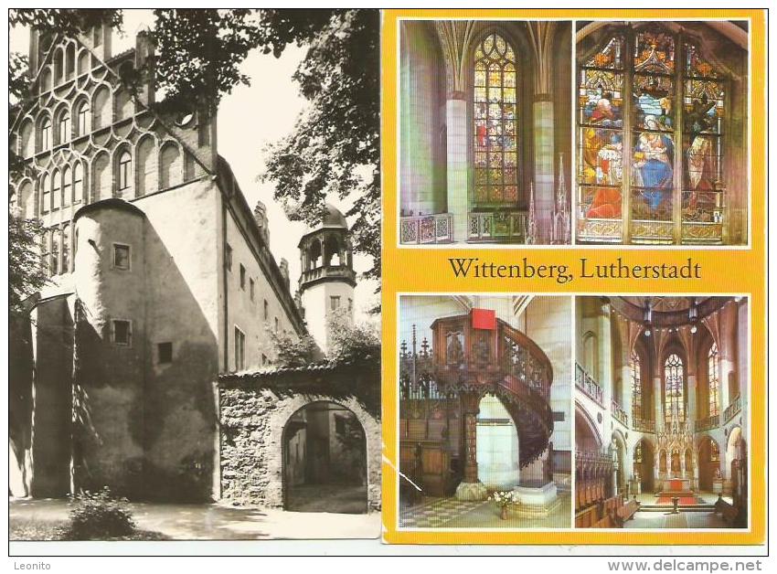 WITTENBERG Sachsen-Anhalt Lutherhaus Von Osten Schlosskirche 2 Karten - Wittenberg