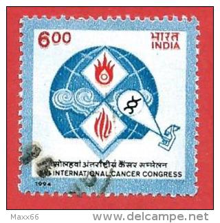 INDIA USATO - 1994 - XVI International Cancer Congress, New Delhi - 6 India Rupee - Michel IN 1435 - Oblitérés