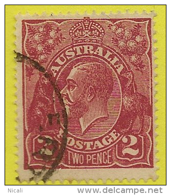 AUSTRALIA 1926 2d Red-brown KGV SG 89 FU #LY01 - Usati