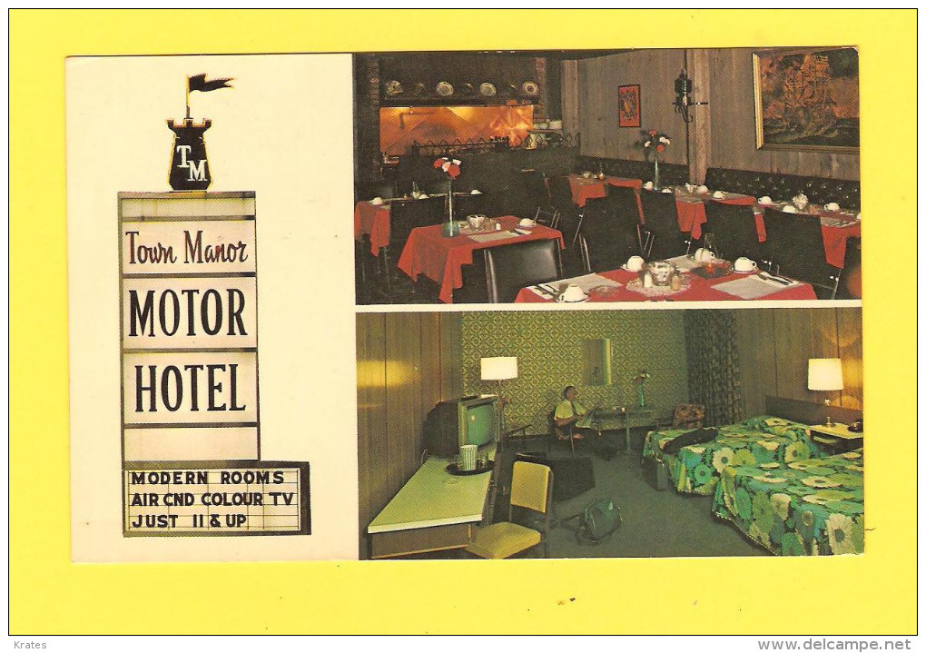 Postcard - Hamilton, Canada, Town Manor Motor Hotel    (16178) - Hamilton