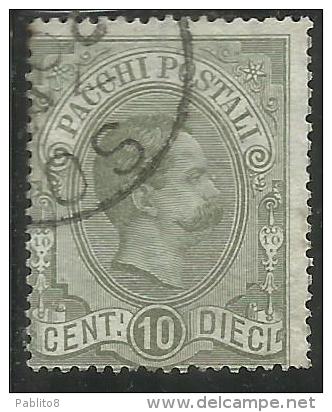 ITALIA REGNO ITALY KINGDOM 1884 - 1886 PACCHI POSTALI CENT. 10  USATO USED - Paquetes Postales