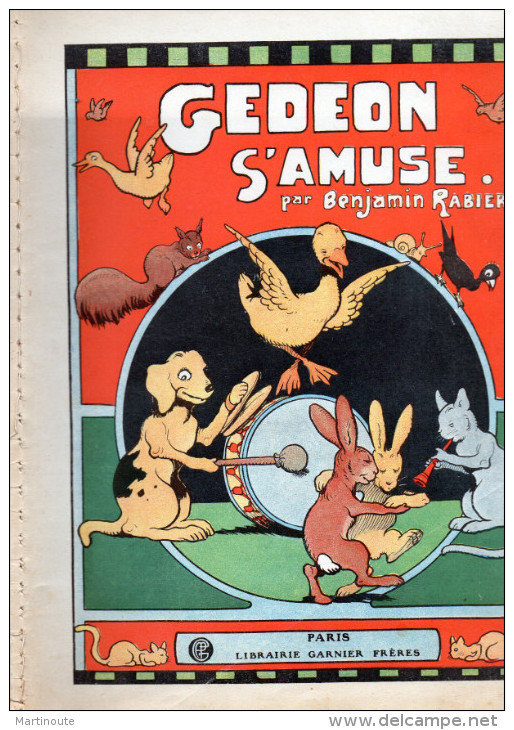 - BENJAMIN RABIER - GEDEON S´AMUSE, Complet , 1928, Broché, Sans Couverture Cartonnée, Bon état. - Autres & Non Classés