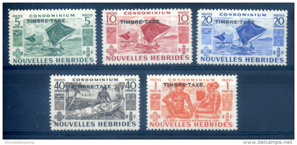 NEW HEBRIDES - 1953 POSTAGE DUES INSC. IN FRENCH - Impuestos