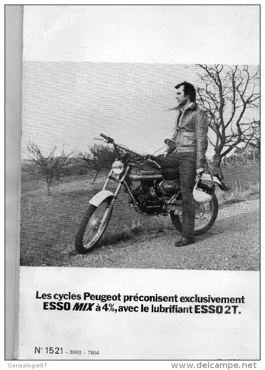 25 - BEAULIEU MANDEURE - MONTBELIARD- BEAU CATALOGUE MANUEL ATELIER MOTO PEUGEOT- SX 5- SX 8- 1978 - Motos