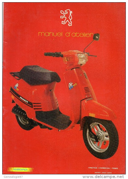 25 - BEAULIEU MANDEURE - MONTBELIARD- BEAU CATALOGUE MANUEL ATELIER MOTO PEUGEOT- SCOOTER- ST50L- - Motos