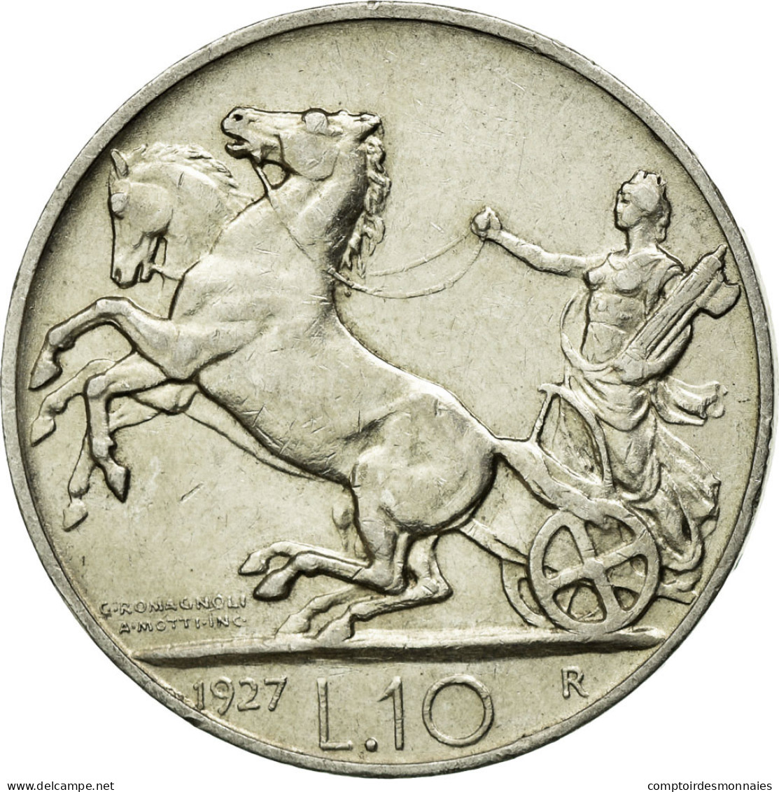 Monnaie, Italie, Vittorio Emanuele III, 10 Lire, 1927, Rome, SUP, Argent - 1900-1946 : Victor Emmanuel III & Umberto II