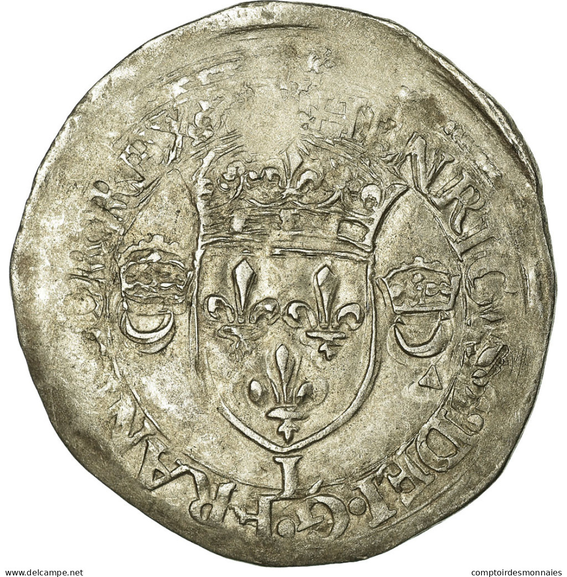 Monnaie, France, Douzain, 1550, Bayonne, TTB, Argent, Sombart:4380 - 1547-1559 Henri II