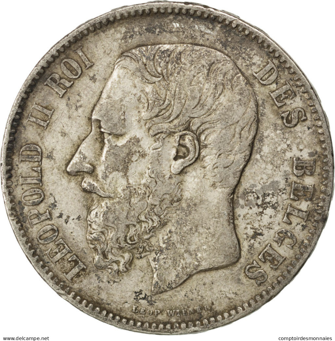 Monnaie, Belgique, Leopold II, 5 Francs, 5 Frank, 1868, Bruxelles, TB+, Argent - 5 Frank