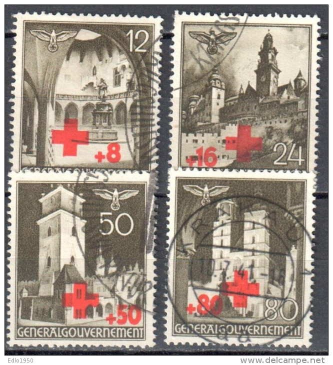 Poland - Generalgouvernement - 1940 Mi 52-55 Gestempelt /used - Generalregierung