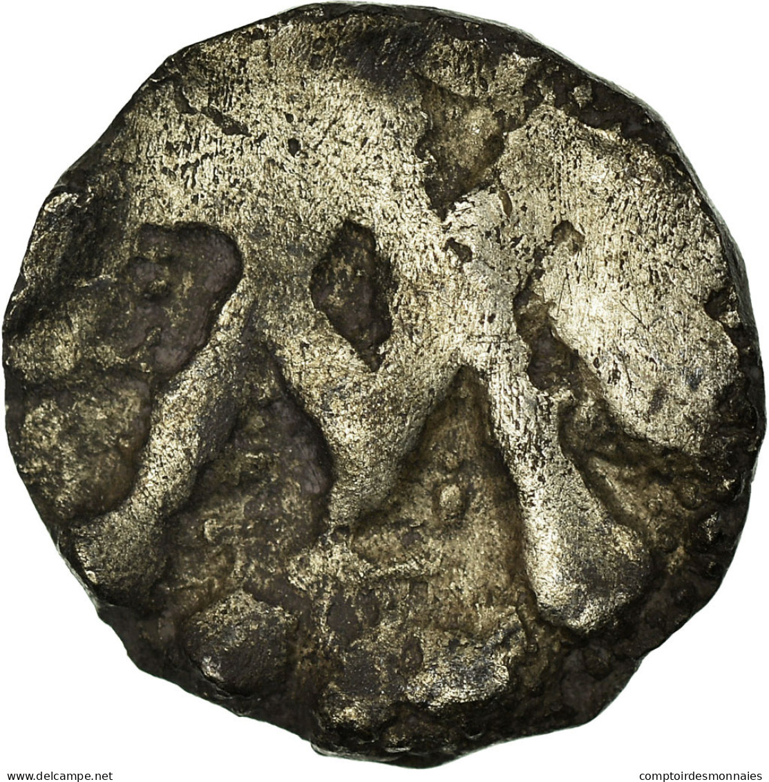 Monnaie, France, Denier Au M, Marseille, TB+, Argent - 470-751 Merovingian