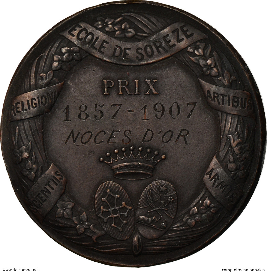 France, Medal, French Third Republic, Politics, Society, War, 1907, Dupuis.D - Altri & Non Classificati