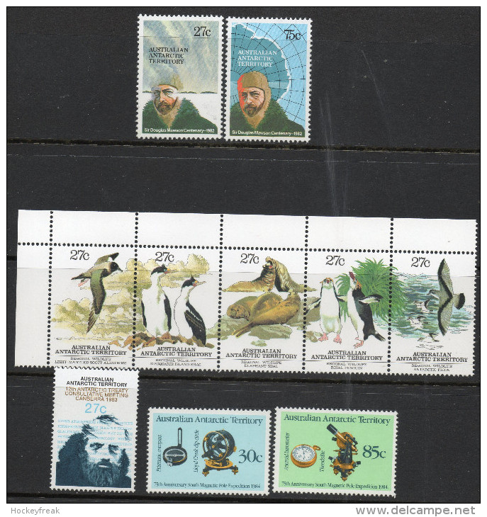 Australian Antarctic Territory 1982-1984 - Commemoratives Complete For Years SG53-62 MNH Cat £5.55 SG2015 - Notes Below - Unused Stamps