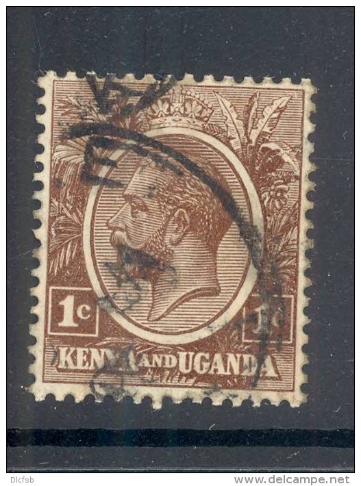 KENYA, UGANDA, 1922 1c Deep Brown (SG76a) Very Fine Used, Cat &pound;3.50 - Kenya & Uganda