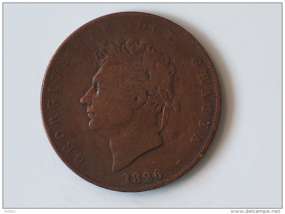 Grande-Bretagne Half Penny 1826 - C. 1/2 Penny