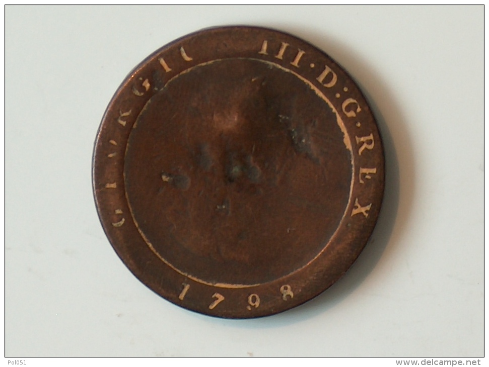 Grande-Bretagne Half Penny 1798 Ile De Man - Isle Of Man