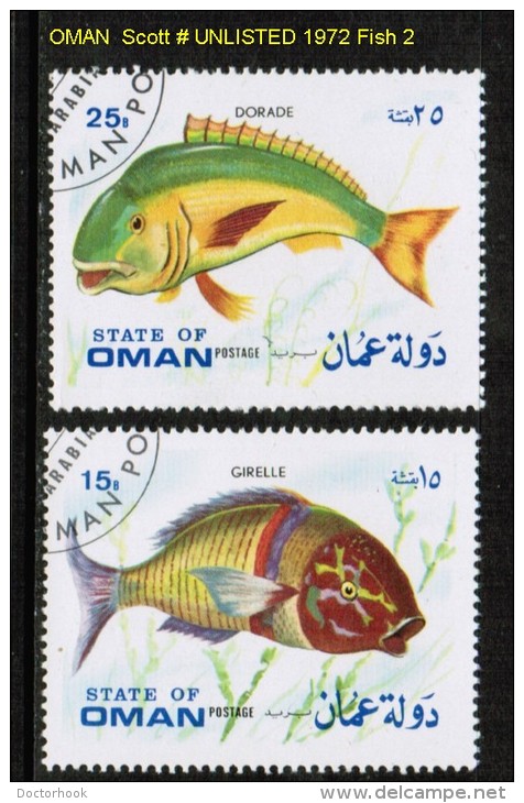 OMAN    Scott  # UNLISTED VF USED 1972 FISH SET - Oman