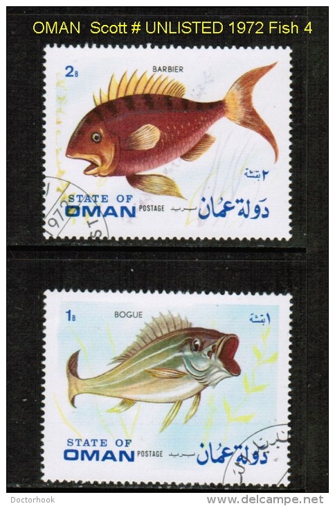 OMAN    Scott  # UNLISTED VF USED 1972 FISH SET - Oman