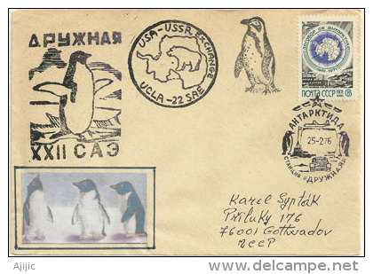 Association  Polaire URSS-USA ,  Lettre De 1976 Adressée En Rep.Tchèque - Antarktischen Tierwelt