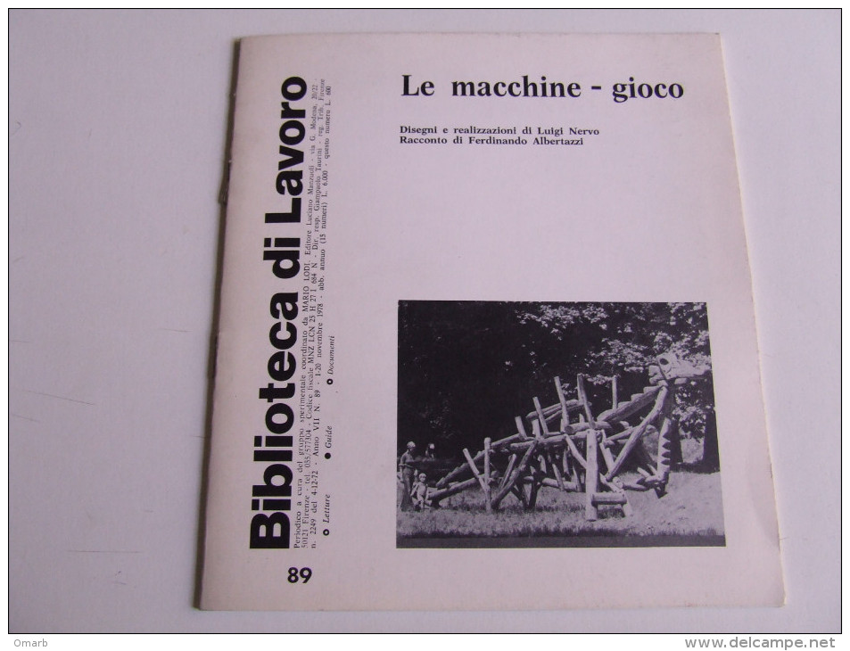 Lib097 Biblioteca Di Lavoro, Le Macchine Gioco, Play Machines, Guida Giochi In Legno Autocostruiti Per Bambini Disegni - Jeux