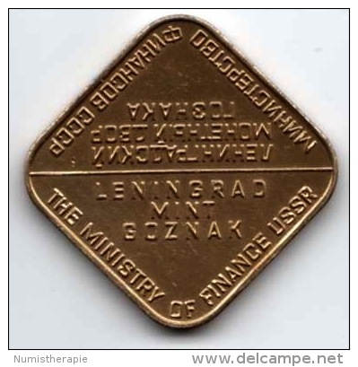 Plaque Leningrad Mint Goznak : The Ministry Of Finance USSR : Aluminium Doré - Professionals / Firms