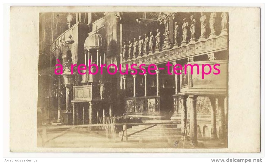 CDV Vers 1870- ITALIA VENEZIA PALAZZO DUCAL?  Intérieur -photo Albuminée De Bertoja, Place St Marc à Venise - Lieux