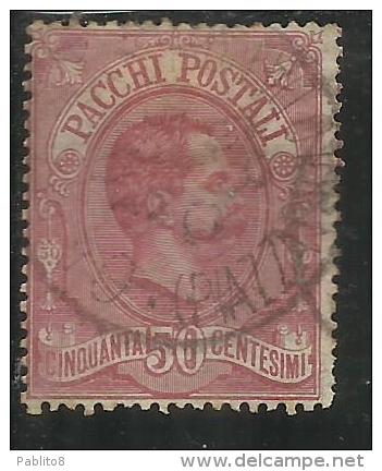 ITALIA REGNO ITALY KINGDOM 1884 - 1886 PACCHI POSTALI CENT. 50  USATO USED - Postal Parcels