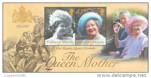 (159) Falkland Isl.  2002 Queen Mother Sheet / Bf / Bloc Reine Mere / Königin Mutter  **  / Mnh  Michel BL 29 - Zuid-Georgia