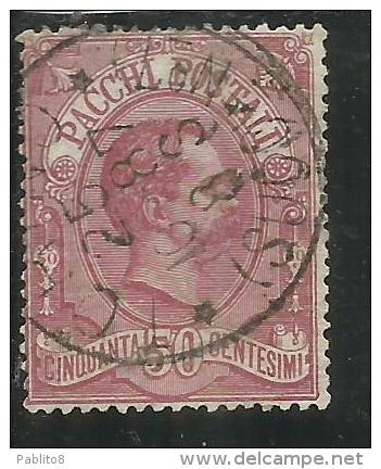 ITALIA REGNO ITALY KINGDOM 1884 - 1886 PACCHI POSTALI CENT. 50  USATO USED - Postal Parcels