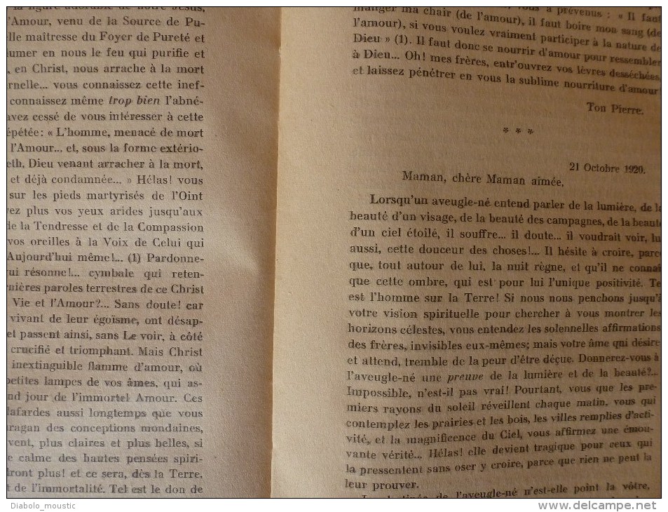 1929 Edition originale : LETTRES de PIERRE (une écriture automatique transmise par l'au-de-là) révélée authentique