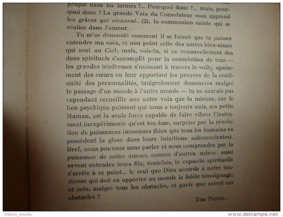 1929 Edition originale : LETTRES de PIERRE (une écriture automatique transmise par l'au-de-là) révélée authentique