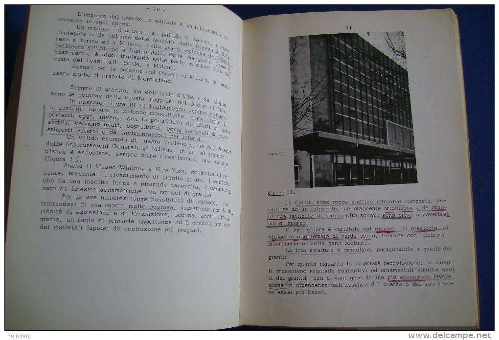 PFZ/25 A.Rosa-L.Stafferi TECNOLOGIA DEI MATERIALI LAPIDEI Ed.Cortina 1974/MARMI/GRANITI - Geneeskunde, Biologie, Chemie