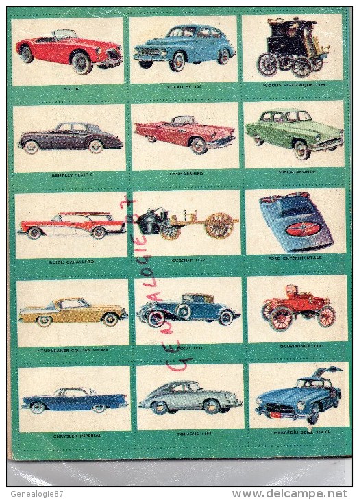 ENCYCLOPEDIE PAR LE TIMBRE - AUTOMOBILES  60 VOITURES - CITROEN DS19-BUGATTI-JAGUAR-MERCEDES -STUDEBAKER-PANHARD-PORSCHE - Voitures