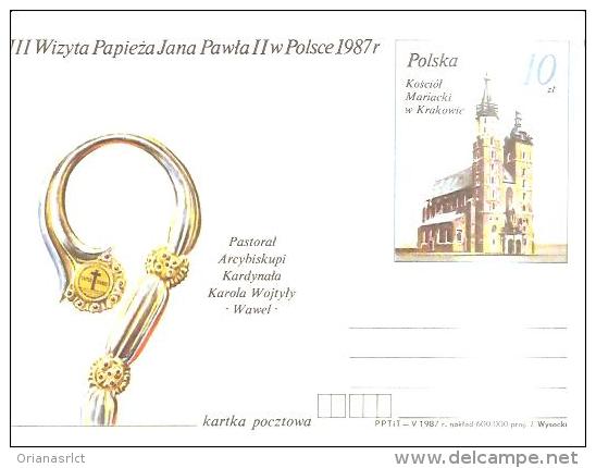 79634) CARD. MAXIMUM III-WIZYTA-PAPIEZA-JANA-P AWLA-II W-POLSCE 1987 - Cartes Maximum