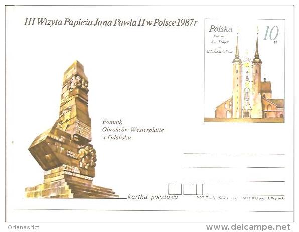 79635) CARD. MAXIMUM III-WIZYTA-PAPIEZA-JANA-P AWLA-II W-POLSCE 1987 - Cartes Maximum