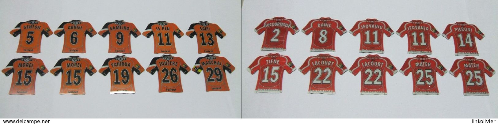 10 MAGNETS Football LORIENT Just FOOT 2009 - Sports