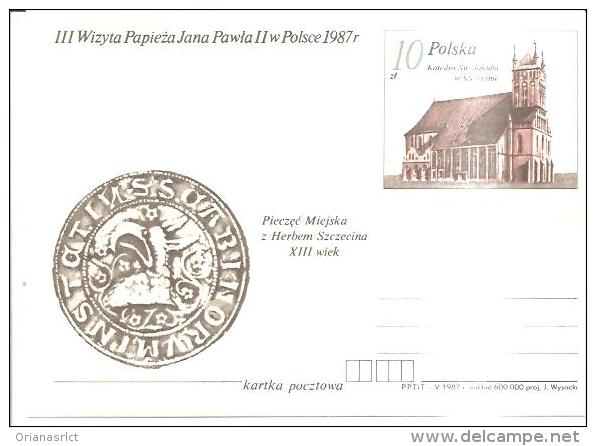 79639) CARD. MAXIMUM III-WIZYTA-PAPIEZA-JANA-P AWLA-II W-POLSCE 1987 - Tarjetas Máxima