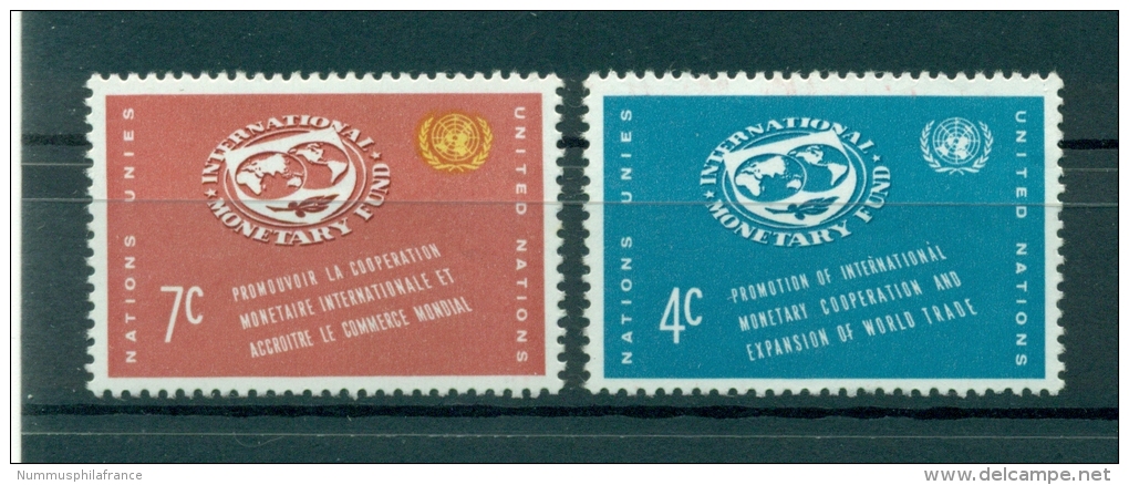 Nations Unies New York 1961 - Michel N. 96/97 - Fonds Monétaire International - Unused Stamps