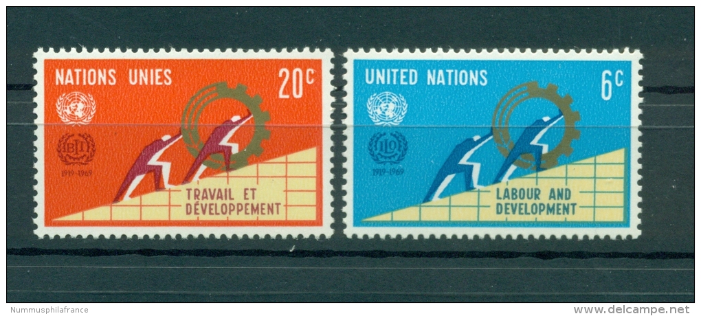 Nations Unies New York 1969 - Michel N. 216/17 -  Travail Et Developpement - Unused Stamps