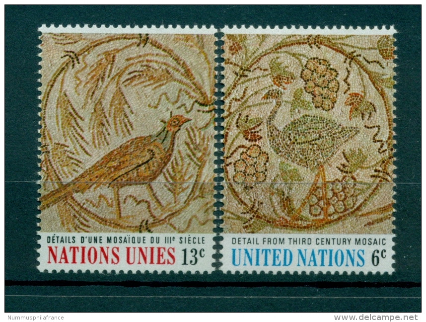 Nations Unies New York 1969 - Michel N. 218/19 -  Art - Mosaique - Unused Stamps