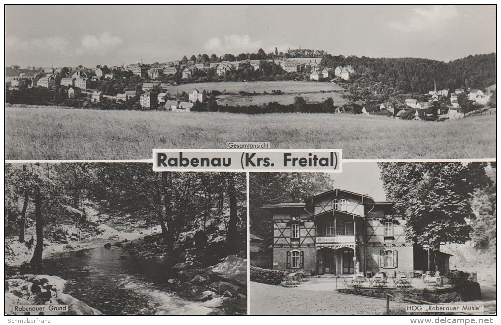 AK Rabenau HOG Rabenauer Mühle Bei Dippoldiswalde Oelsa Malter Höckendorf Freital Spechtritz Possendorf Tharandt DDR - Rabenau