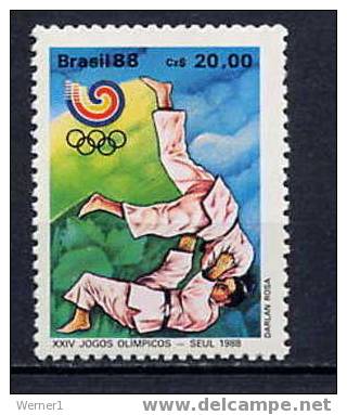 Brazil 1988 Olympic Games Seoul, Judo Stamp MNH - Ete 1988: Séoul