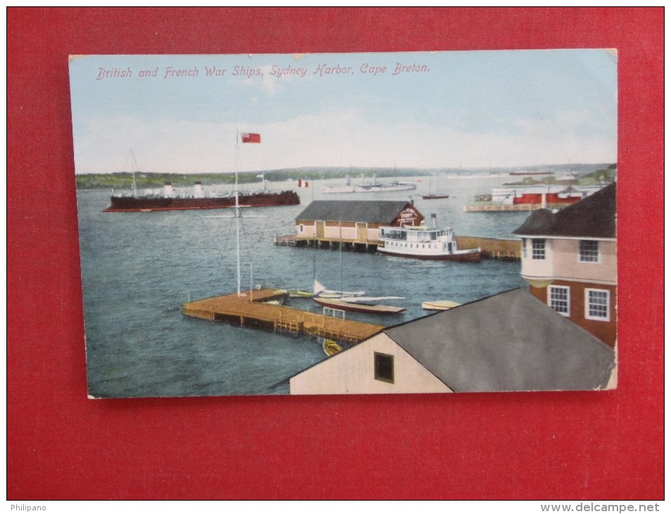 Canada > Nova Scotia> Cape Breton  British & FrenchWar Ships  Sydney Harbor  -ref 1428 - Cape Breton