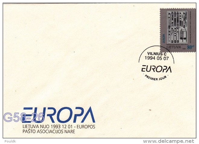 Lithuania FDC: 1994 Europa CEPT     (G58-26) - 1994